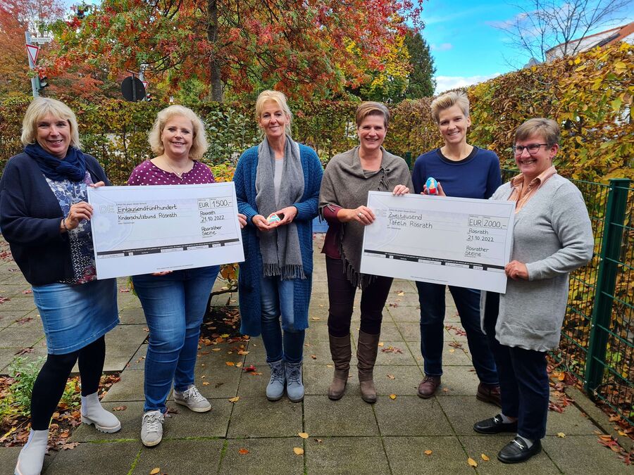 Spendenübergabe der Rösrather Steine an die Tafel Rösrath